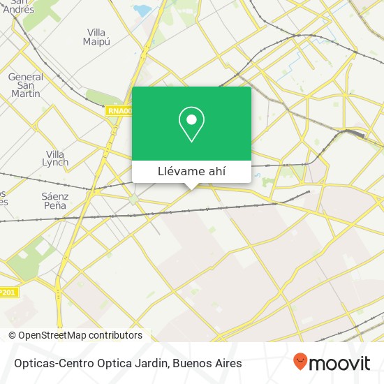 Mapa de Opticas-Centro Optica Jardin