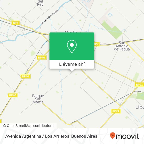 Mapa de Avenida Argentina / Los Arrieros