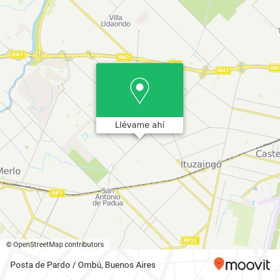 Mapa de Posta de Pardo / Ombú