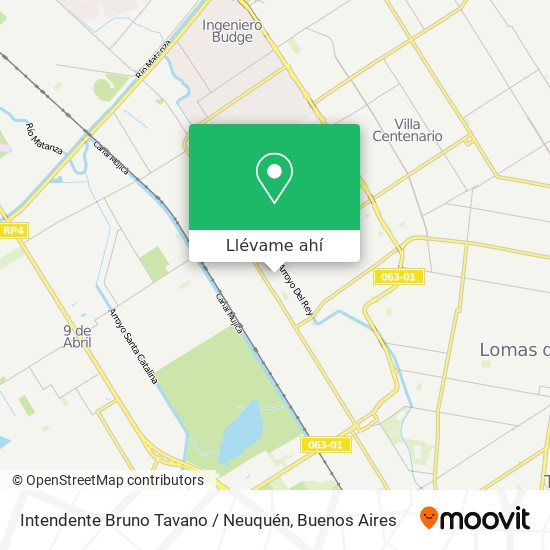 Mapa de Intendente Bruno Tavano / Neuquén