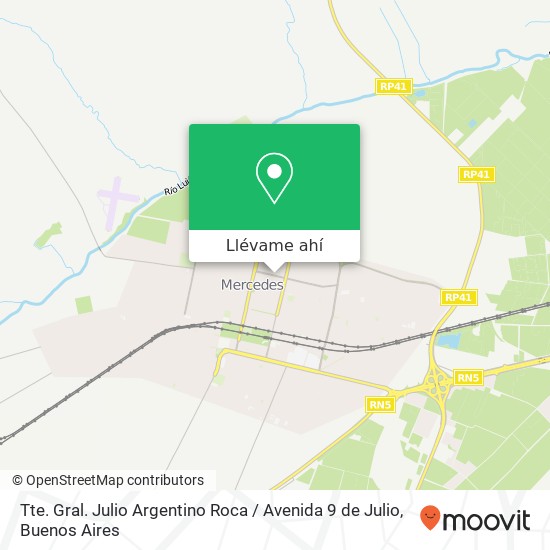 Mapa de Tte. Gral. Julio Argentino Roca / Avenida 9 de Julio