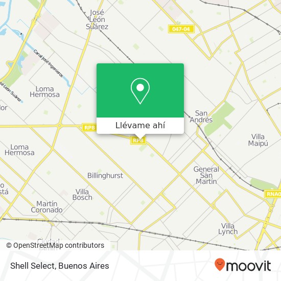 Mapa de Shell Select