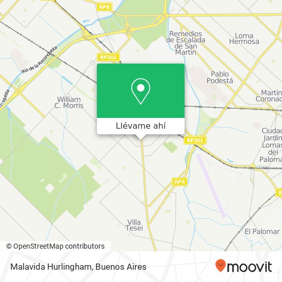 Mapa de Malavida Hurlingham