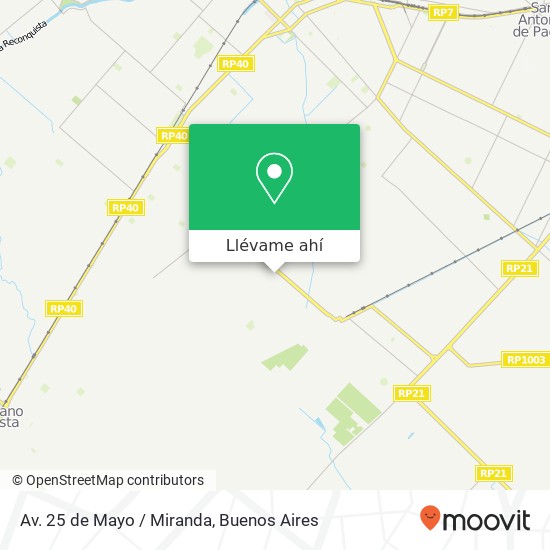 Mapa de Av. 25 de Mayo / Miranda