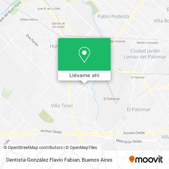 Mapa de Dentista-González Flavio Fabian