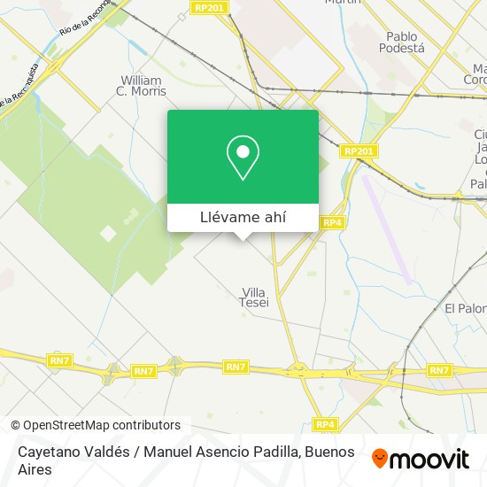 Mapa de Cayetano Valdés / Manuel Asencio Padilla