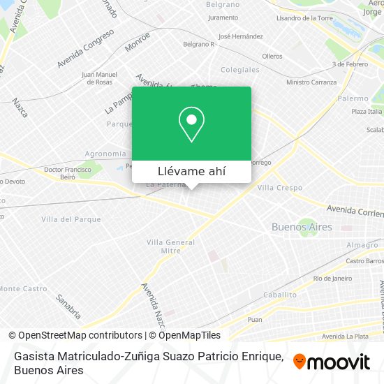 Mapa de Gasista Matriculado-Zuñiga Suazo Patricio Enrique