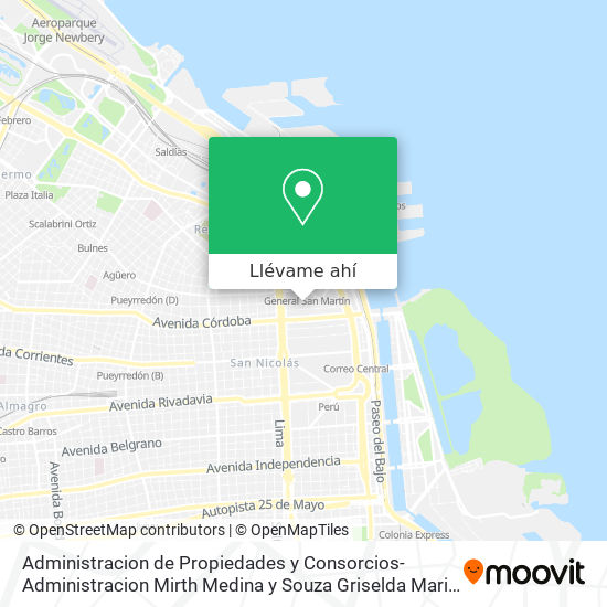 Mapa de Administracion de Propiedades y Consorcios-Administracion Mirth Medina y Souza Griselda Maria
