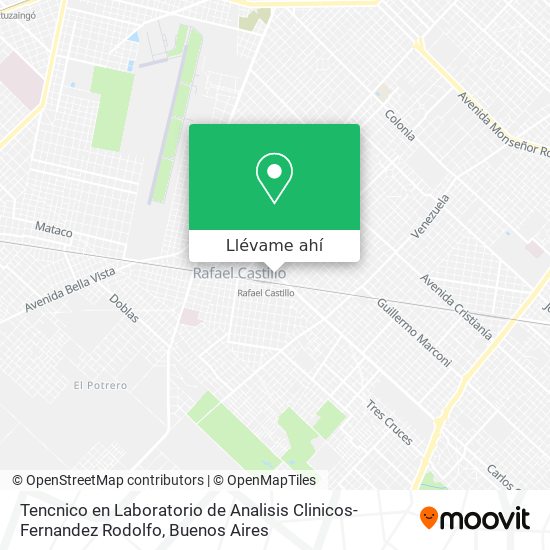 Mapa de Tencnico en Laboratorio de Analisis Clinicos-Fernandez Rodolfo