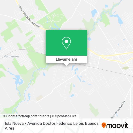 Mapa de Isla Nueva / Avenida Doctor Federico Leloir