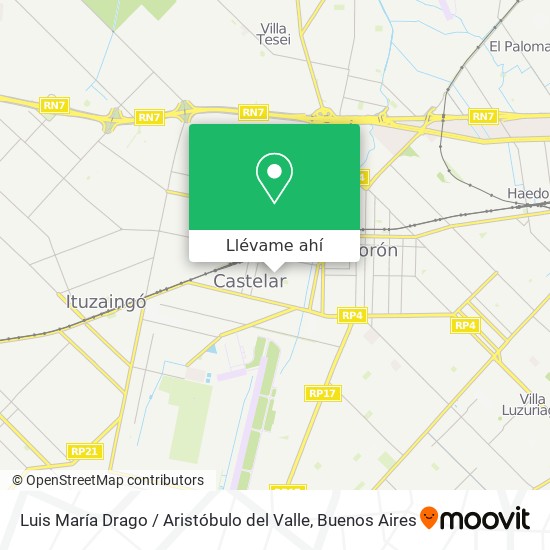 Mapa de Luis María Drago / Aristóbulo del Valle