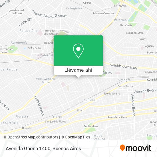 Mapa de Avenida Gaona 1400