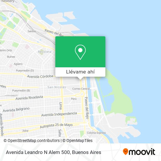 Mapa de Avenida Leandro N Alem 500