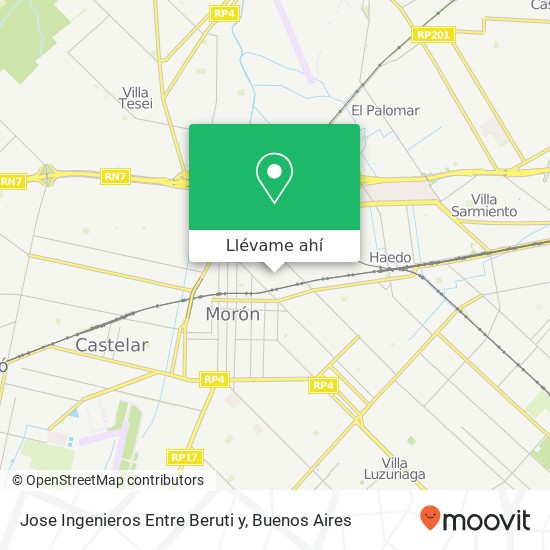 Mapa de Jose Ingenieros Entre Beruti y