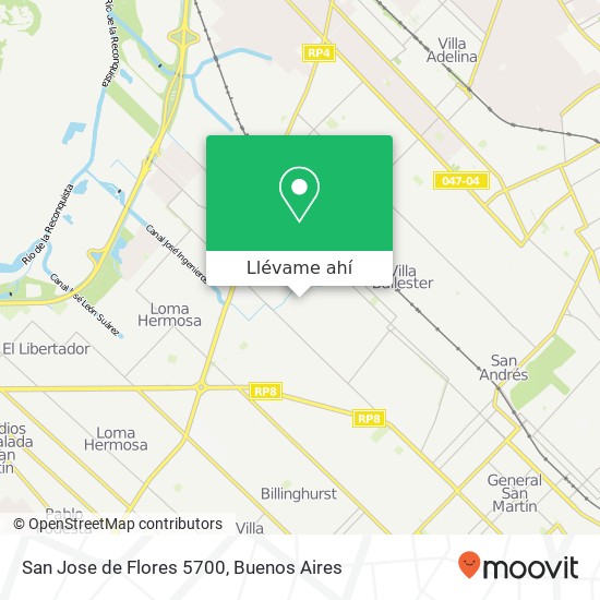 Mapa de San Jose de Flores 5700