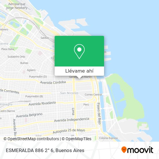 Mapa de ESMERALDA 886 2° 6