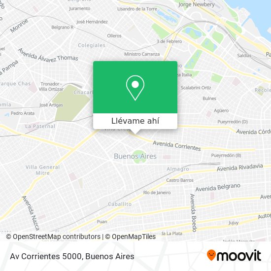 Mapa de Av  Corrientes 5000