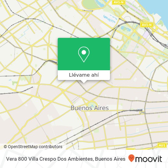 Mapa de Vera 800   Villa Crespo   Dos Ambientes