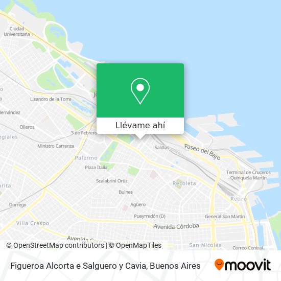Mapa de Figueroa Alcorta e  Salguero y Cavia