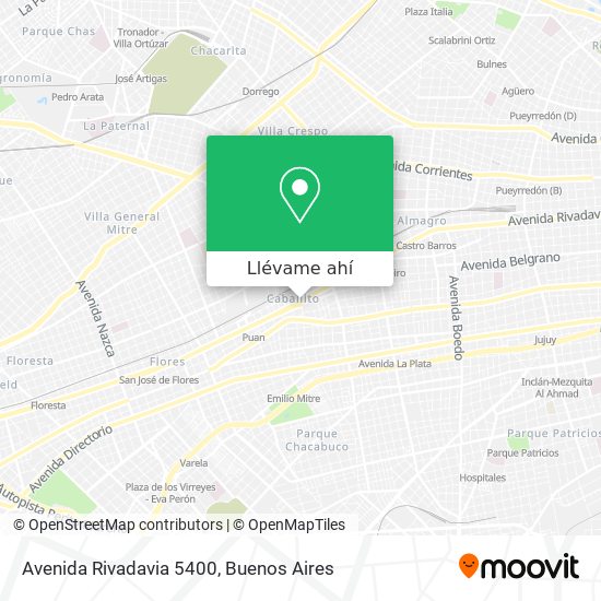Mapa de Avenida Rivadavia 5400