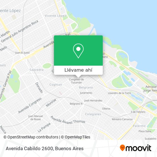 Mapa de Avenida Cabildo 2600