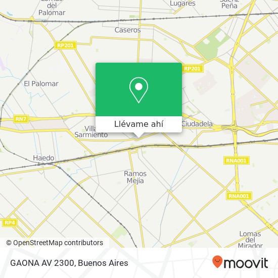 Mapa de GAONA  AV 2300