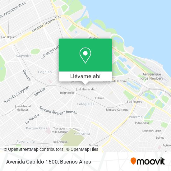 Mapa de Avenida Cabildo 1600