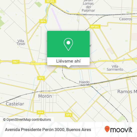 Mapa de Avenida Presidente Perón 3000