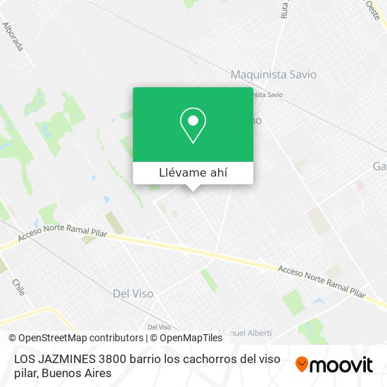 Mapa de LOS JAZMINES 3800    barrio los cachorros  del viso  pilar