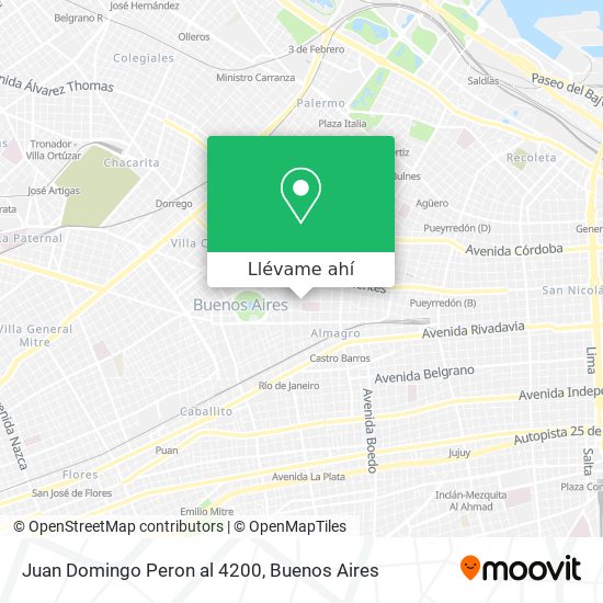 Mapa de Juan Domingo Peron  al 4200