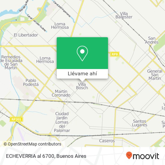 Mapa de ECHEVERRIA al 6700