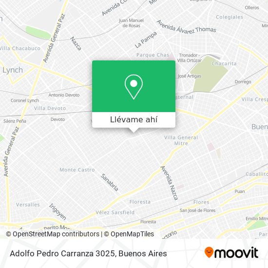 Mapa de Adolfo Pedro Carranza 3025