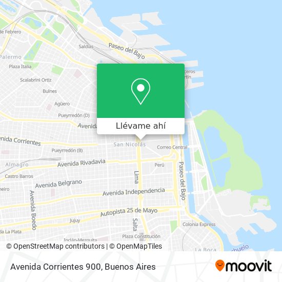 Mapa de Avenida Corrientes 900