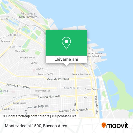 Mapa de Montevideo al 1500