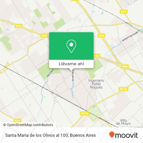 Mapa de Santa Maria de los Olivos al 100