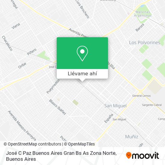 Mapa de José C  Paz  Buenos Aires  Gran Bs As  Zona Norte
