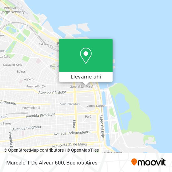 Mapa de Marcelo T De Alvear  600