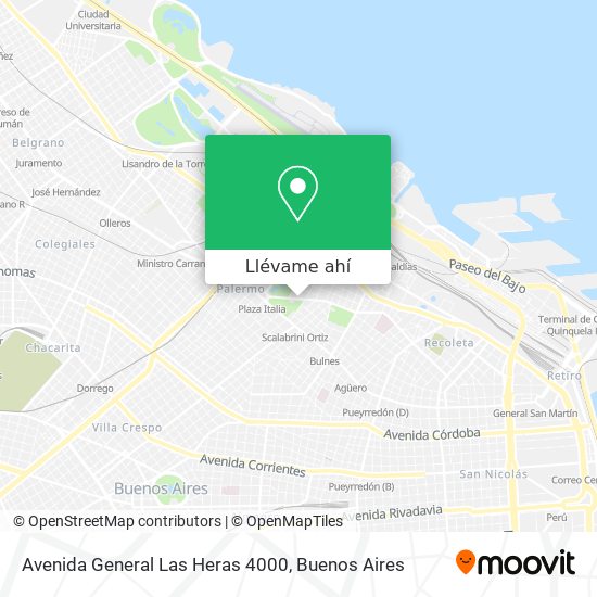 Mapa de Avenida General Las Heras 4000