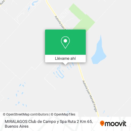 Mapa de MIRALAGOS  Club de Campo y Spa  Ruta 2 Km 65