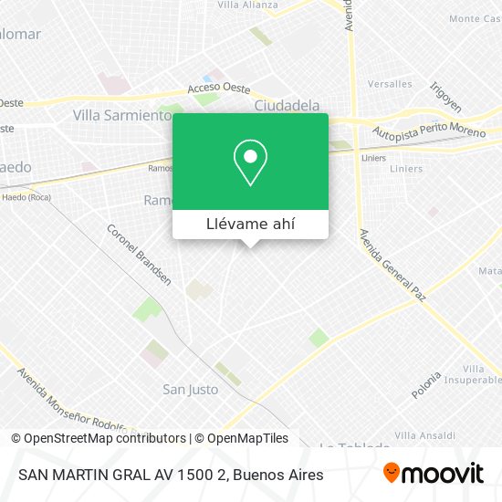 Mapa de SAN MARTIN  GRAL AV 1500 2