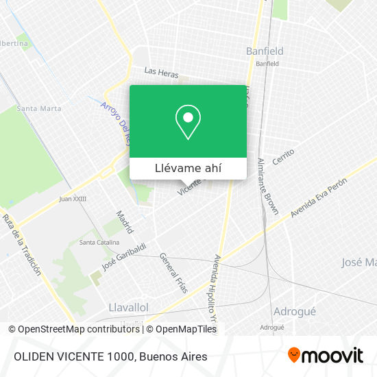 Mapa de OLIDEN  VICENTE 1000