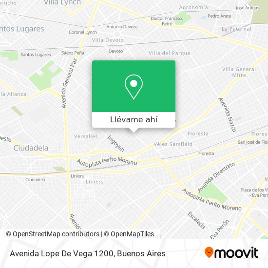 Mapa de Avenida Lope De Vega 1200