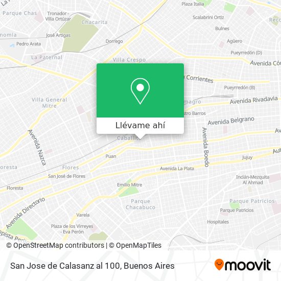 Mapa de San Jose de Calasanz al 100