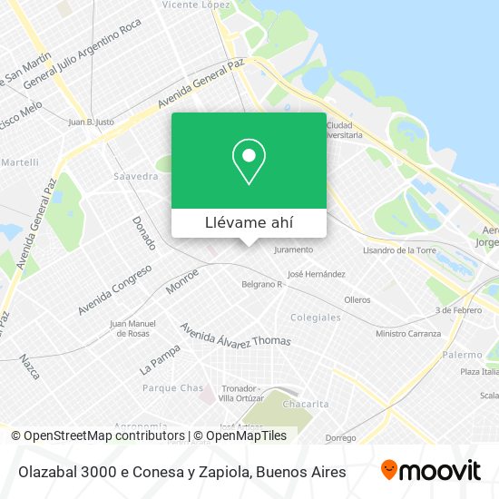 Mapa de Olazabal 3000 e  Conesa y Zapiola