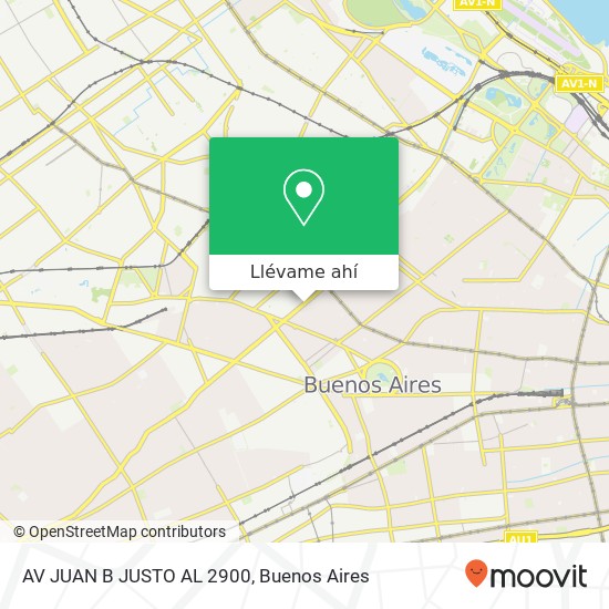 Mapa de AV  JUAN B  JUSTO AL 2900