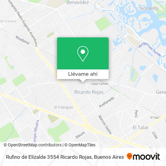Mapa de Rufino de Elizalde 3554  Ricardo Rojas
