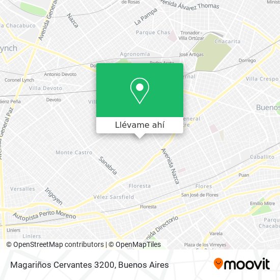 Mapa de Magariños Cervantes 3200