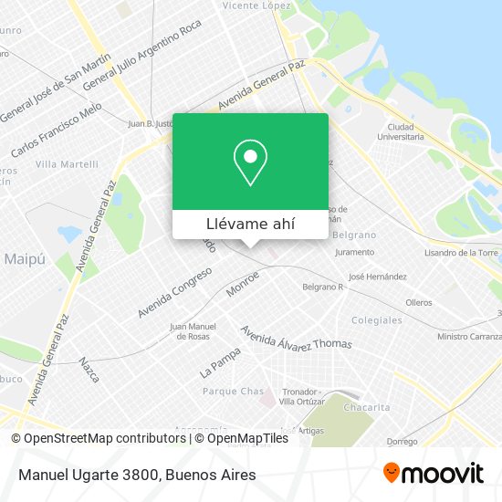 Mapa de Manuel Ugarte 3800