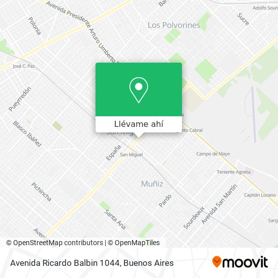 Mapa de Avenida Ricardo Balbin 1044