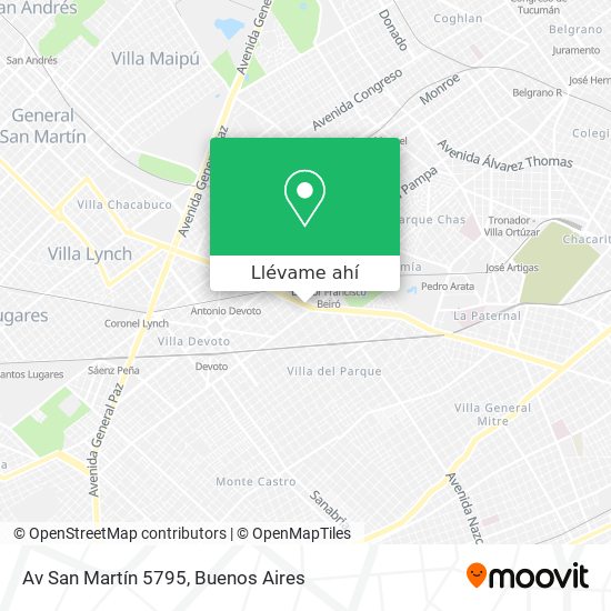 Mapa de Av  San Martín 5795
